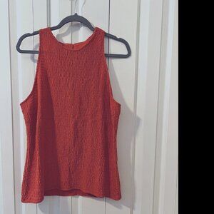 INC Orange Fitted Halter Tank Size XL